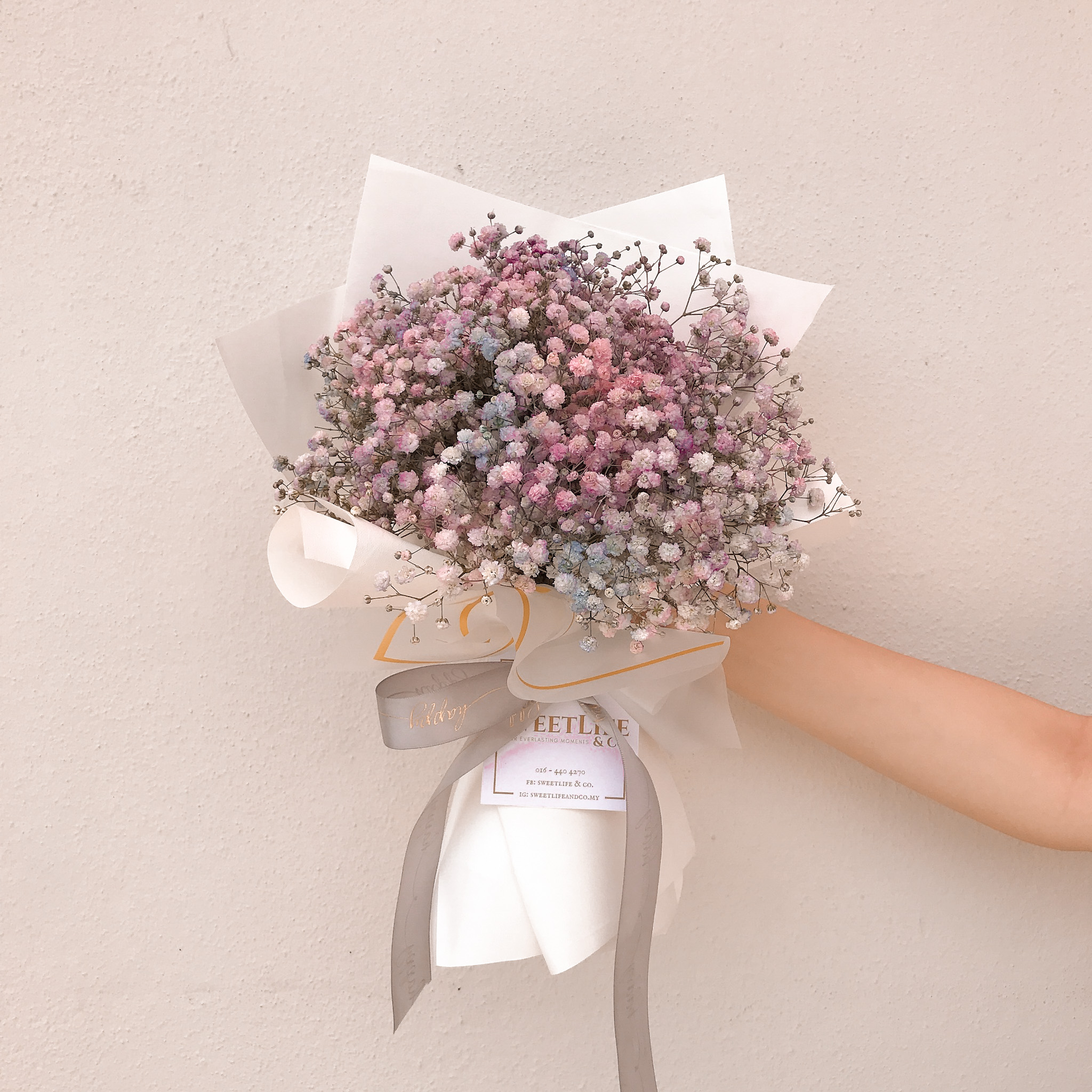 Unicorn Baby Breath Bouquet - Flower Delivery Penang