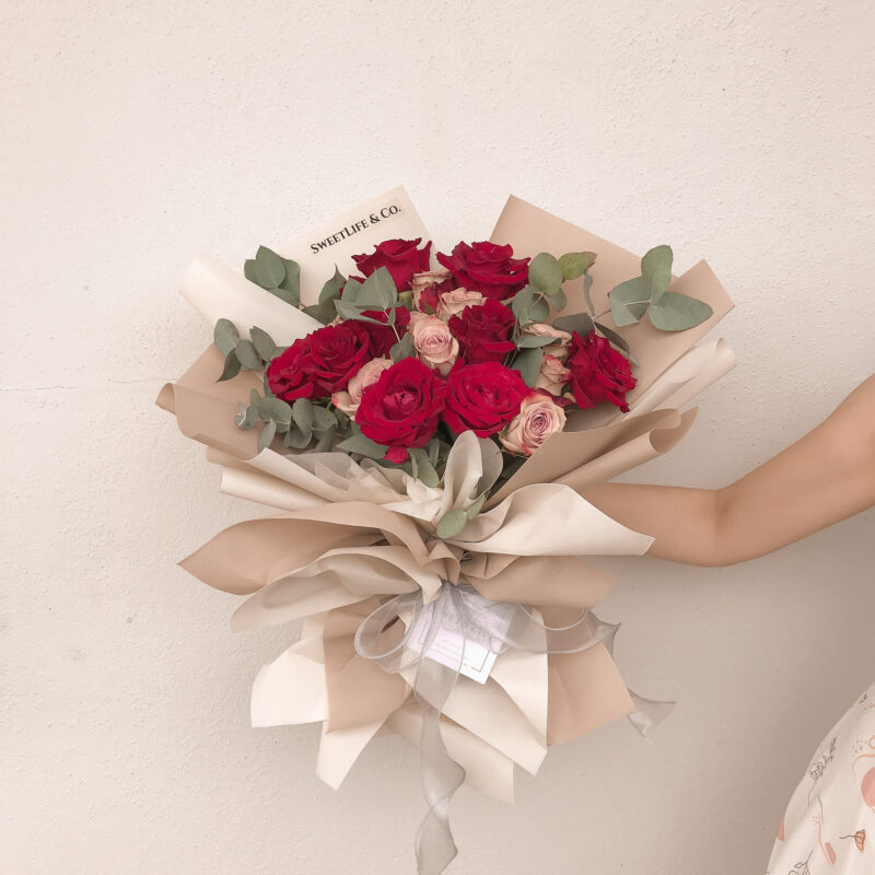 TIANA Red Roses Bouquet Flower Delivery Penang