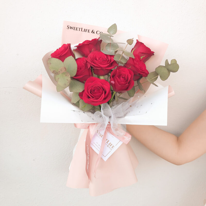 BLUSH Quicksand Roses Bouquet Valentine's Day Flower Delivery Penang