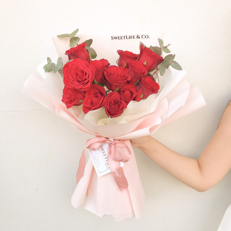 ROME Red Roses Bouquet Flower Delivery Penang