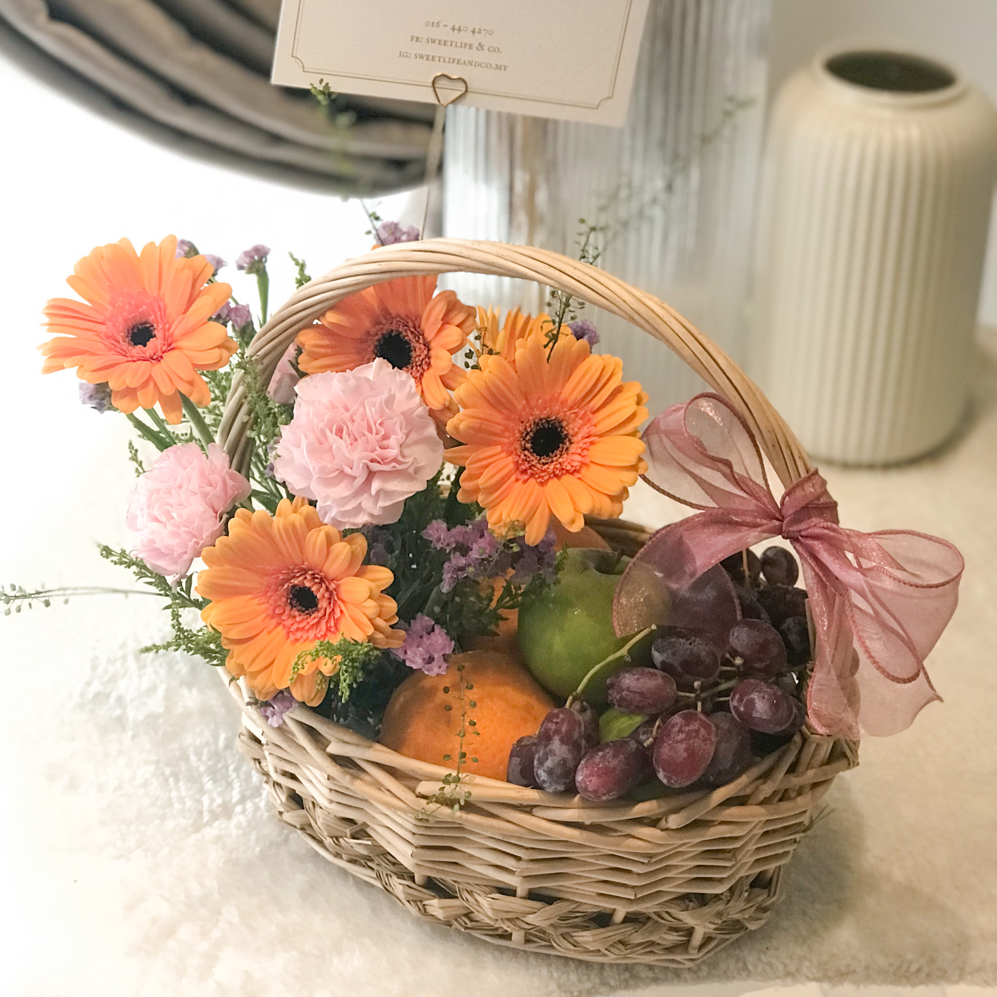 SWEETNESS Get Well Soon Flower Fruits Basket Flower Same day Delivery