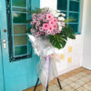 BLISS Condolence flower stand. Same day condolence flower delivery Penang by SweetLife & Co Florist Penang.