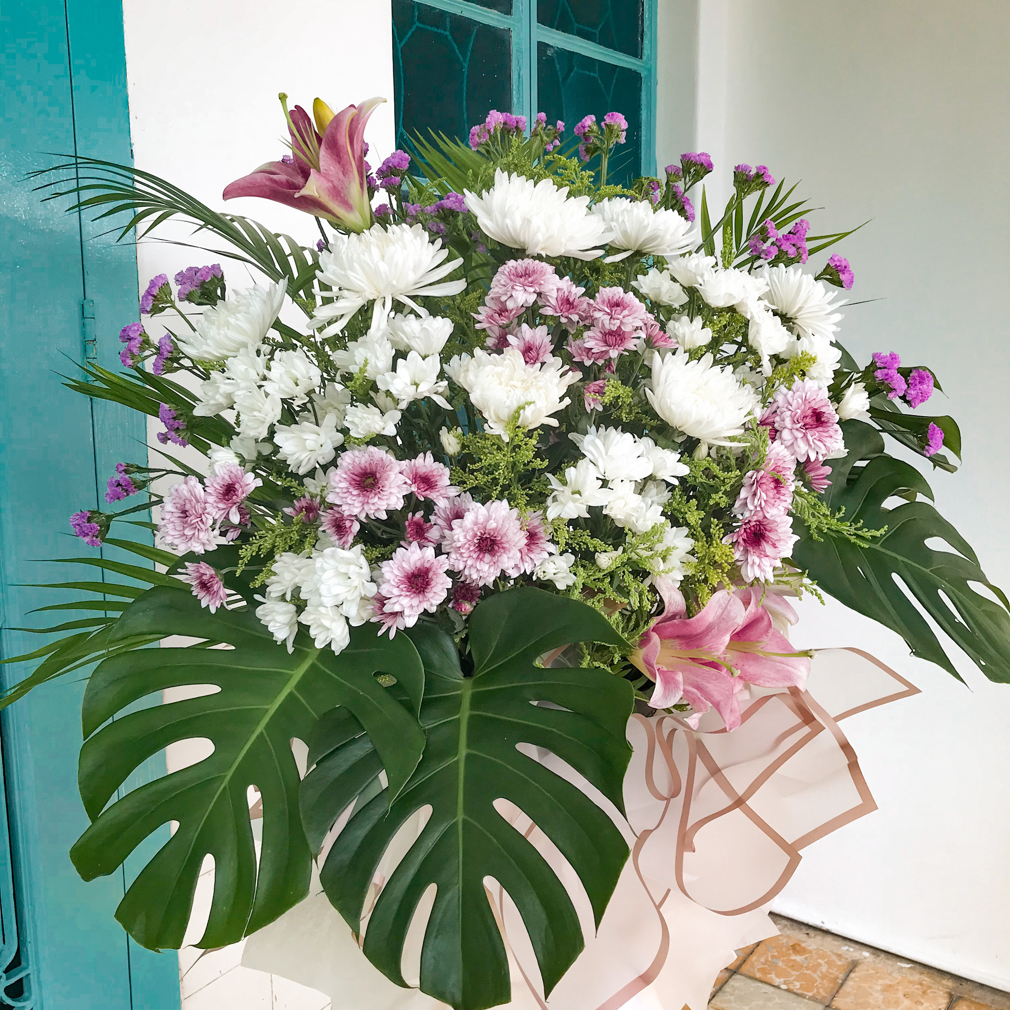 PEACE Condolence Flower Stand Same Day Condolence Flower Delivery