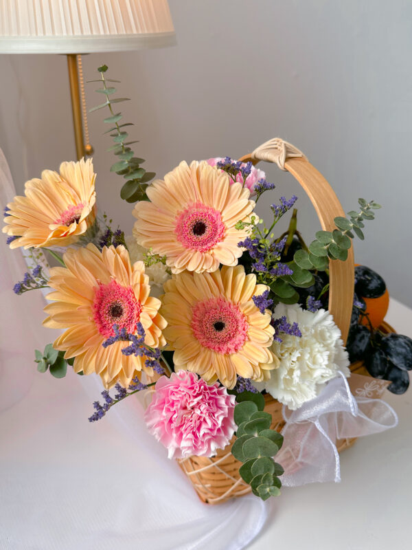 SWEETNESS Fruits & Flowers Basket by SweetLife & Co Penang Florist