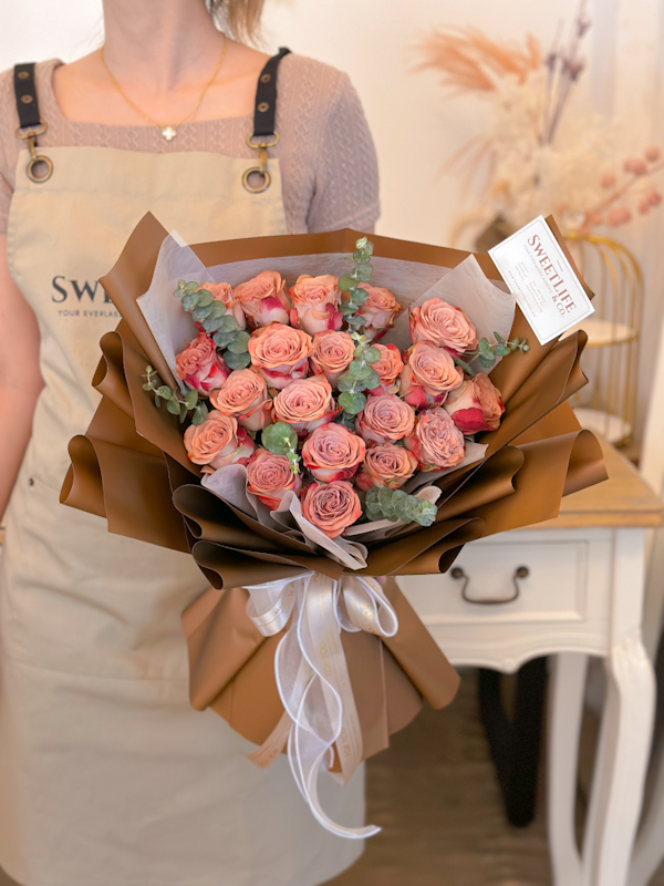 CHARLOTTE Cappuccino Roses Bouquet by SweetLife & Co Florist Penang