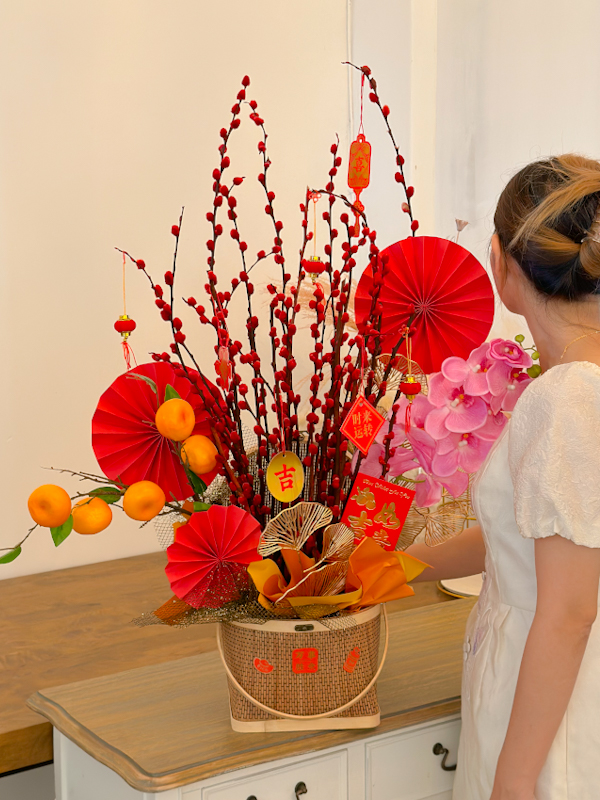 AUSPICIOUS Chinese New Year Flower Box by SweetLife & Co Florist Penang