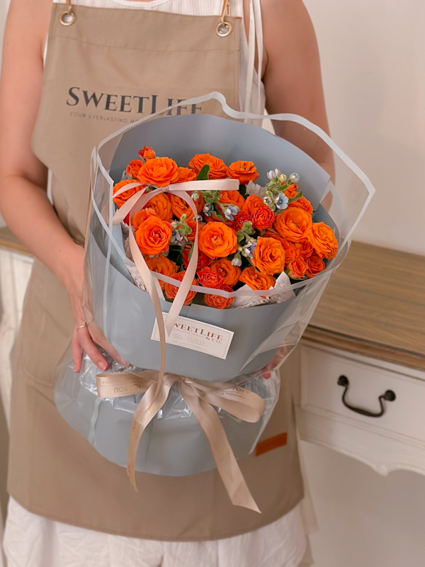 ALDER Orange Rose Spray Bouquet by SweetLife & Co. Florist Penang