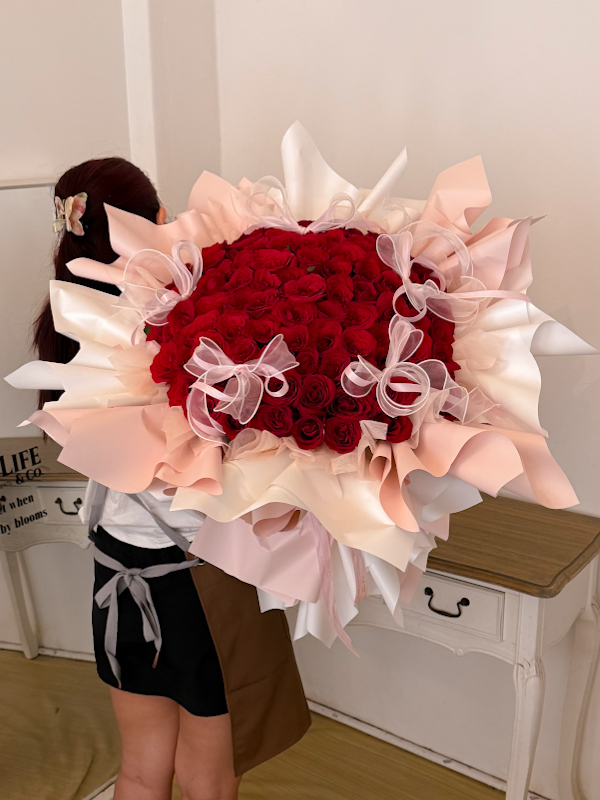 LAVISH 99 Red Roses Bouquet by SweetLife & Co. Florist Penang
