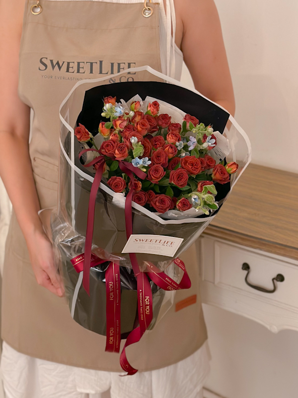 NATASHA Chocolate Rose Spray Bouquet by SweetLife & Co. Florist Penang