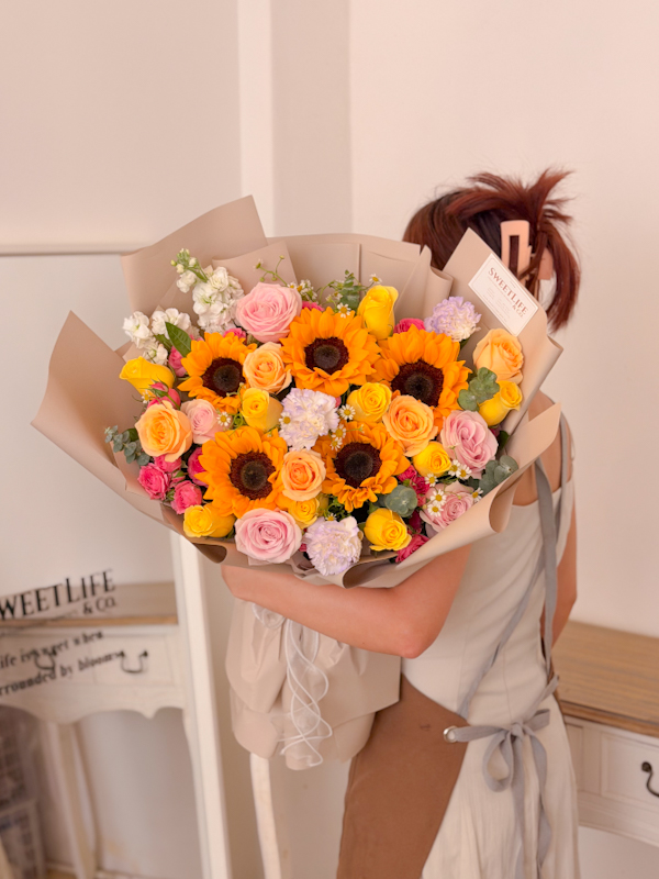 LISA Sunflower and Rose Bouquet by SweetLife & Co. Florist Penang