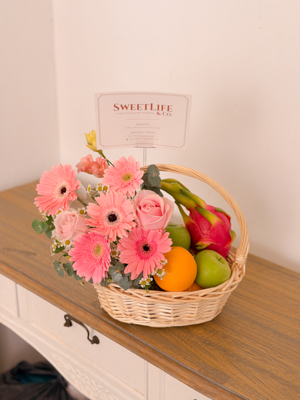 AMARA Flower and Fruit Basket by SweetLife & Co Florist Penang