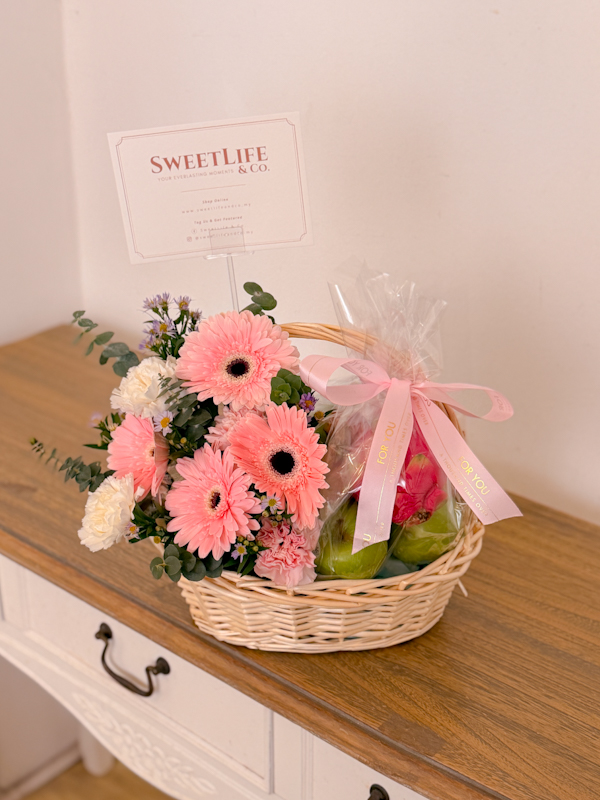 SWEETNESS Get Well Soon Flower Fruits Basket by SweetLife & Co Florist Penang